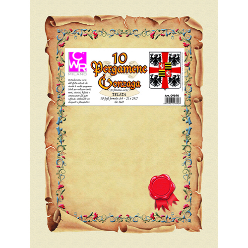 [TPC09890] PERGAMENA GONZAGA GR.160 CM.21X29,7 - CONF. 10 FG.