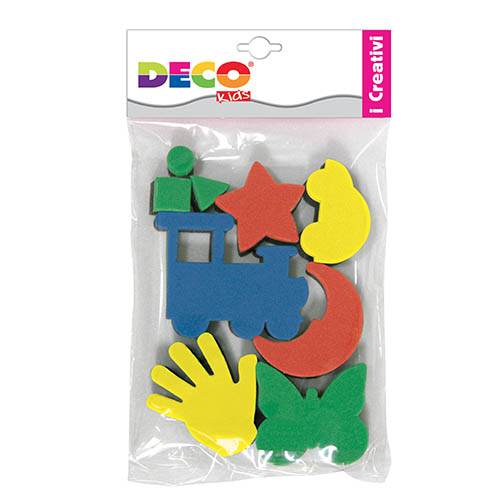 [TPC09955] TIMBRI SPUGNA IMPUGNATURA RIGIDA - SET 8 PZ. - SOGG. ASS.