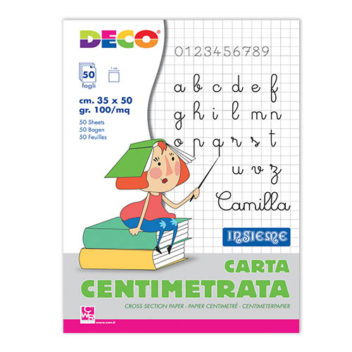 [TPC1005] BLOCCO CENTIMETRATO 50 FOGLI CM.35x50 (min.ord.5 o multipli)