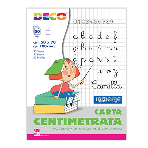 [TPC1010] BLOCCO CENTIMETRATO 50 FOGLI CM.50x70