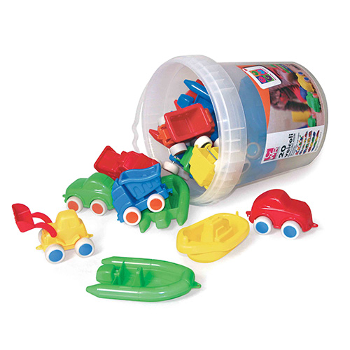 [TPC10116] GO-GO - VEICOLI + IMBARCAZIONI - SECCHIELLO 20 PZ.