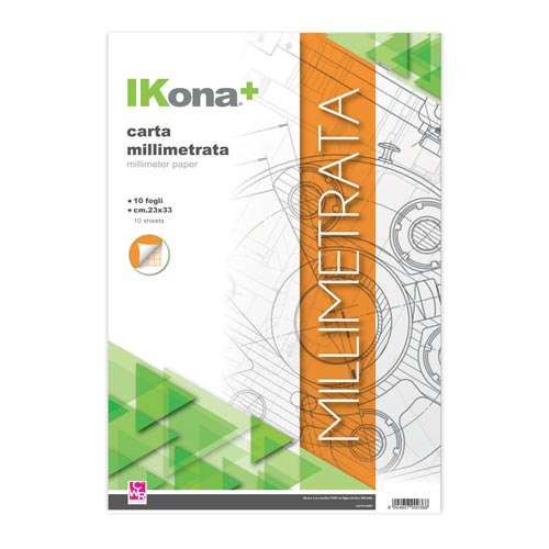 [TPC1041] CARTA MILLIMETRATA - BLOCCO 10 FG. CM. 23x33 (min.ord.25 o multipli)