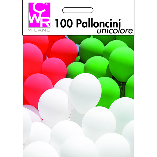 [TPC10444] PALLONCINI GONFIABILI CM.24 BUSTA PZ.100 - BIANCO