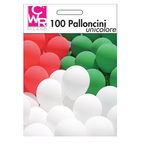 [TPC10446] PALLONCINI GONFIABILI CM.24 BUSTA PZ.100 - ROSSO