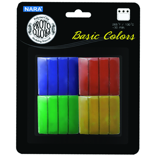 [TPC10623] PROTO - PASTA SINTETICA GR.200 - BLISTER -  4 COLORI TERRA