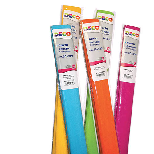 [TPC10711] CARTA CRESPA GR.40 - CONF.6 ROTOLI CM.250X50 - COLORI CALDI ASS.