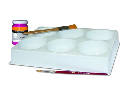[TPC10752] TAVOLOZZA CM.20X29 - 6 SCOMPARTI (min.ord.6 o multipli)