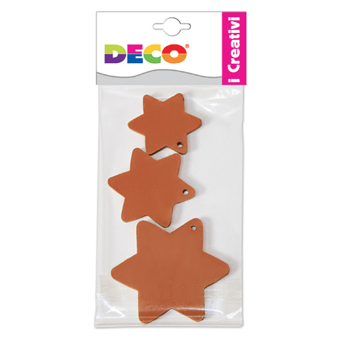 [TPC10833] STELLE TERRACOTTA - SET 3 PZ. ASSORTITI (min.ord.6 o multipli)