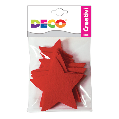 [TPC10835] STELLE IN FELTRO - SET 8 PZ. - MISURE ASS. (min.ord.6 o multipli)