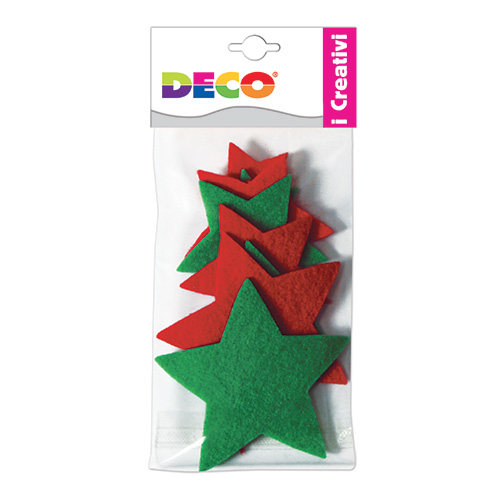 [TPC10836] STELLE IN FELTRO - SET 8 PZ. - MISURE ASS. (min.ord.6 o multipli)