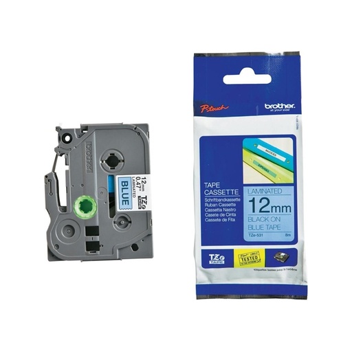 [DBROTZE531] NASTRO BROTHER TZ-E531 12MMx8MT NERO/BLU
