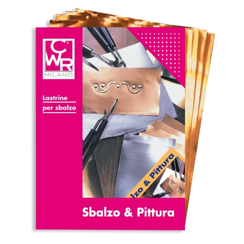 [TPC113-7] LASTRINE ALLUMINIO/RAME - CONF. 12 PZ. -  CM.30X40