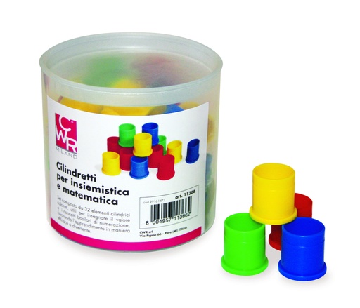 [TPC11366] BARATTOLO 32 CILINDRETTI PER INSIEMISTICA