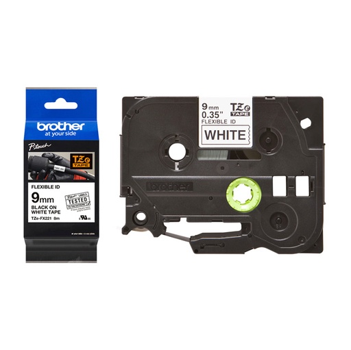 [DBROTZEFX221] NASTRO LAM. FLESSIBILE TZE-FX221 9MMx8MT NERO/BIANCO