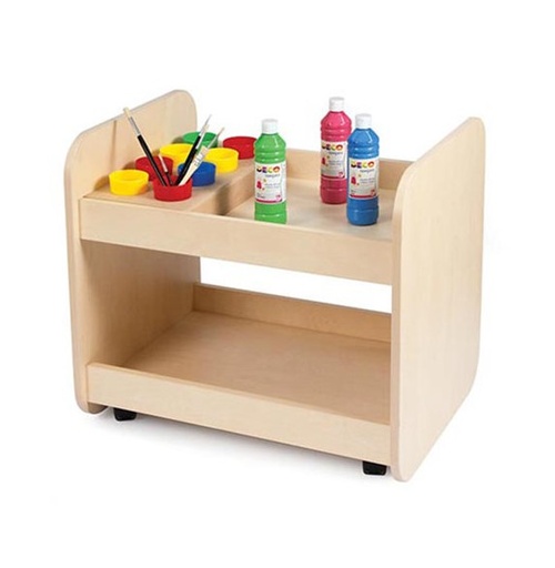 [TPC11512] CARRELLO PITTURA + 8 BICCH CM.52X70X60H + RUOTE