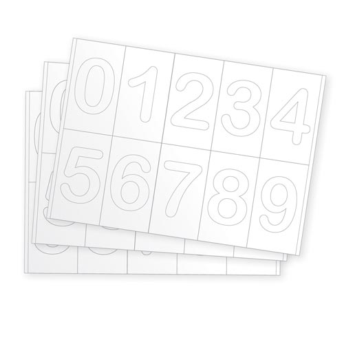 [TPC11582] NUMERI IN CARTONCINO - 160 PZ. CM 6,5X12