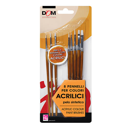 [TPC11649] PENNELLI - BLISTER 8 PEZZI ASS. - ACRILICO (min.ord.12 o multipli)