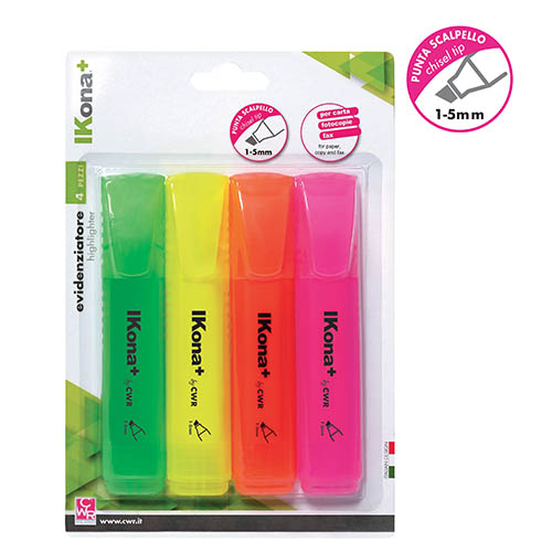 [TPC11674] EVIDENZIATORE - BLISTER PZ.4 - COL. ASS. (min.ord.12 o multipli)