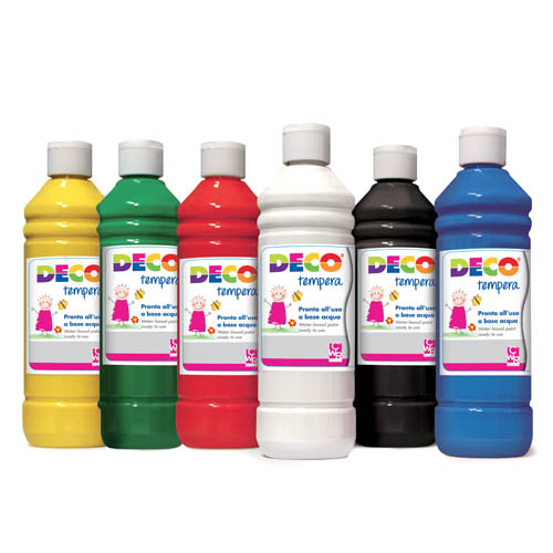 [TPC11691-A] TEMPERA DECO ML.250 - SET 6 COL. PRIMARI