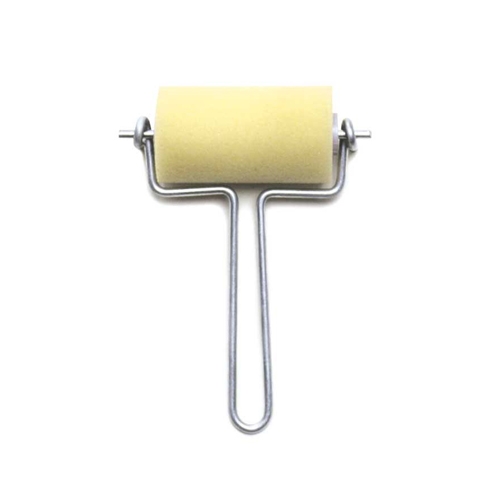 [TPC117SP-7] RULLO IN SPUGNA CM. 6 MANICO ACCIAIO (min.ord.12 o multipli)