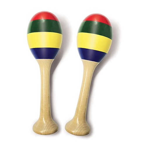 [TPC11891] MARACAS IN LEGNO CM. 20X5,5 DIAM. - COPPIA