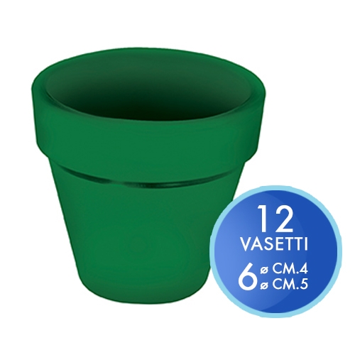 [TPC12235] VASETTO VERDE - SET 12 PZ. - MISURE ASSORTITE