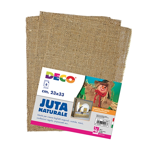 [TPC12247] JUTA NATURALE PEZZA CM.23x33 - BUSTA 6 PZ.