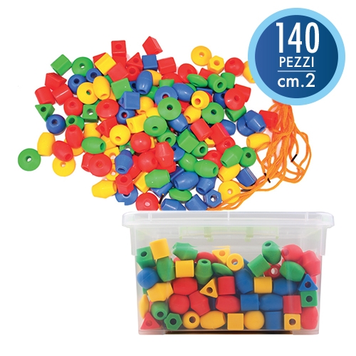 [TPC12339] PERLE DA INFILARE MEDIE CM.2 - BAULETTO 140 PEZZI