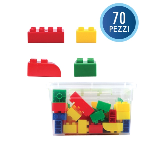 [TPC12353-1] MATTONCINI COMPATIBILI MIDI - BAULETTO 70 PEZZI