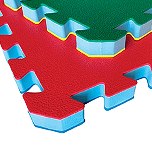 [TPC12450-051] MATTONELLA EVA CM. 50X50X2,5 H BICOLORE ROSSO/BLU (min.ord.4 o multipli)