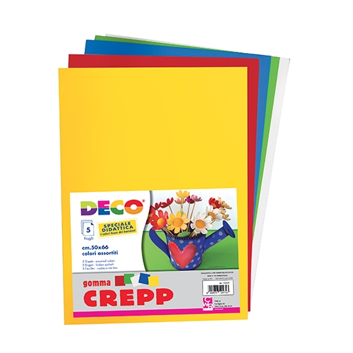 [TPC12474] GOMMA CREPP BUSTA 5 FG. CM.50X66 COL.ASS