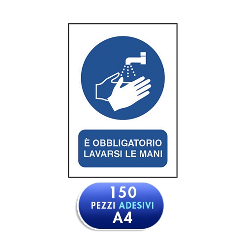 [TPC12546] STICKER "LAVARE LE MANI" - A4