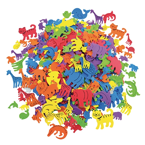 [TPC12607] ANIMALI ASSORTITI IN EVA AUTOADESIVA - PZ. 500 COLORI ASSORTITI