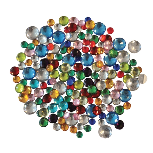 [TPC12619] GEMME KRISTALL TONDE DIAM. MM. 6-10 - SET PZ. 100 COL. ASS.