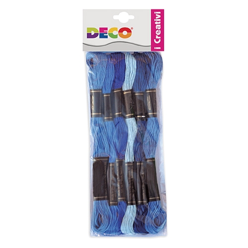 [TPC12622-4] FILATI COTONE - MATASSA MT. 8 - SET PZ. 6 - MARE (min.ord.12 o multipli)