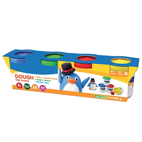 [TPC12717] PASTA PER MODELLARE SET 4 BARATTOLI COLORI ASSORTITI - GR.520