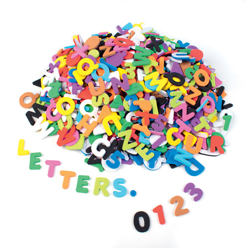 [TPC12915] FORME IN EVA ADESIVE LETTERE E NUMERI - SET PZ. 1000