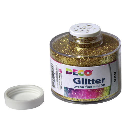 [TPC130-100-1] GLITTER - BARATTOLO ML.150 - ORO (min.ord.6 o multipli)