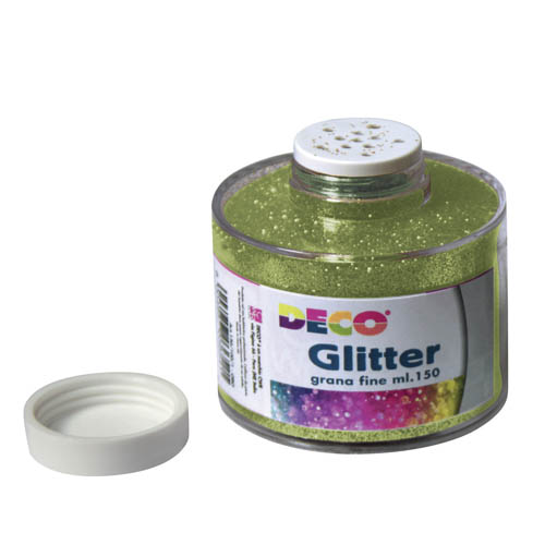 [TPC130-100-11] GLITTER BARATTOLO ML.150 - VERDE ACIDO (min.ord.6 o multipli)
