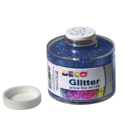 [TPC130-100-4] GLITTER - BARATTOLO ML.150 - BLU (min.ord.6 o multipli)
