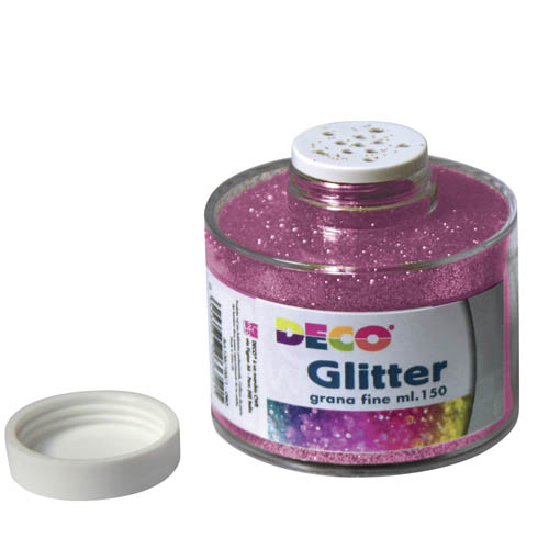 [TPC130-100-6] GLITTER - BARATTOLO ML.150 - FUXIA (min.ord.6 o multipli)