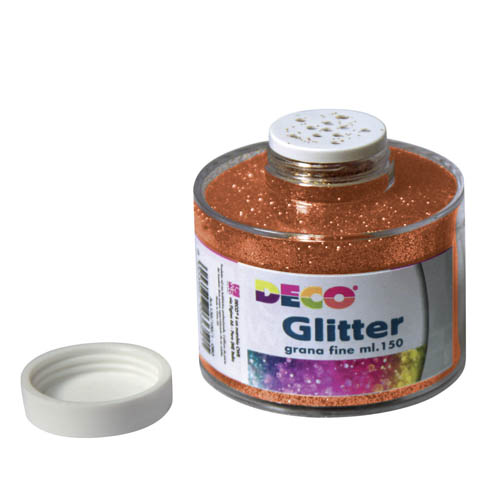 [TPC130-100-9] GLITTER BARATTOLO ML.150 - RAME (min.ord.6 o multipli)