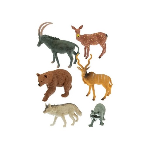 [TPC13339] ANIMALI DEL BOSCO- BUSTA 6 PEZZI