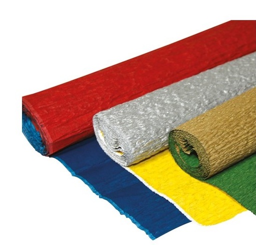 [TPC13347] CARTA CRESPA PEANTE GR.180 - SET 6 ROTOLI CM.70x150 - COLORI ASSORTITI