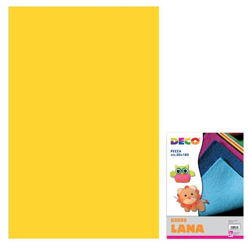 [TPC1572-03] PANNO LANA - PEZZA CM. 180x50 - GIALLO