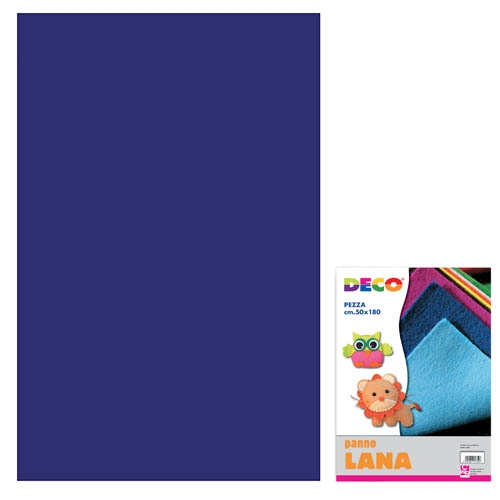 [TPC1572-04] PANNO LANA - PEZZA CM. 180x50 - BLU