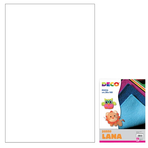 [TPC1572-07] PANNO LANA - PEZZA CM. 180x50 - BIANCO