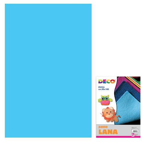 [TPC1572-10] PANNO LANA - PEZZA CM. 180x50 - AZZURRO