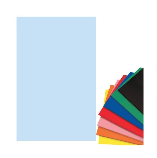 [TPC2120-5X10] 10 FOGLI CARTA VELLUTATA CM. 50x70 - AZZURRO