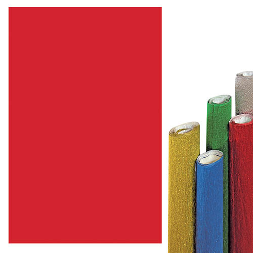 [TPC2196-3] CRESPA ALLUMINIO - ROTOLO CM. 150x50 - ROSSO (min.ord.10 o multipli)